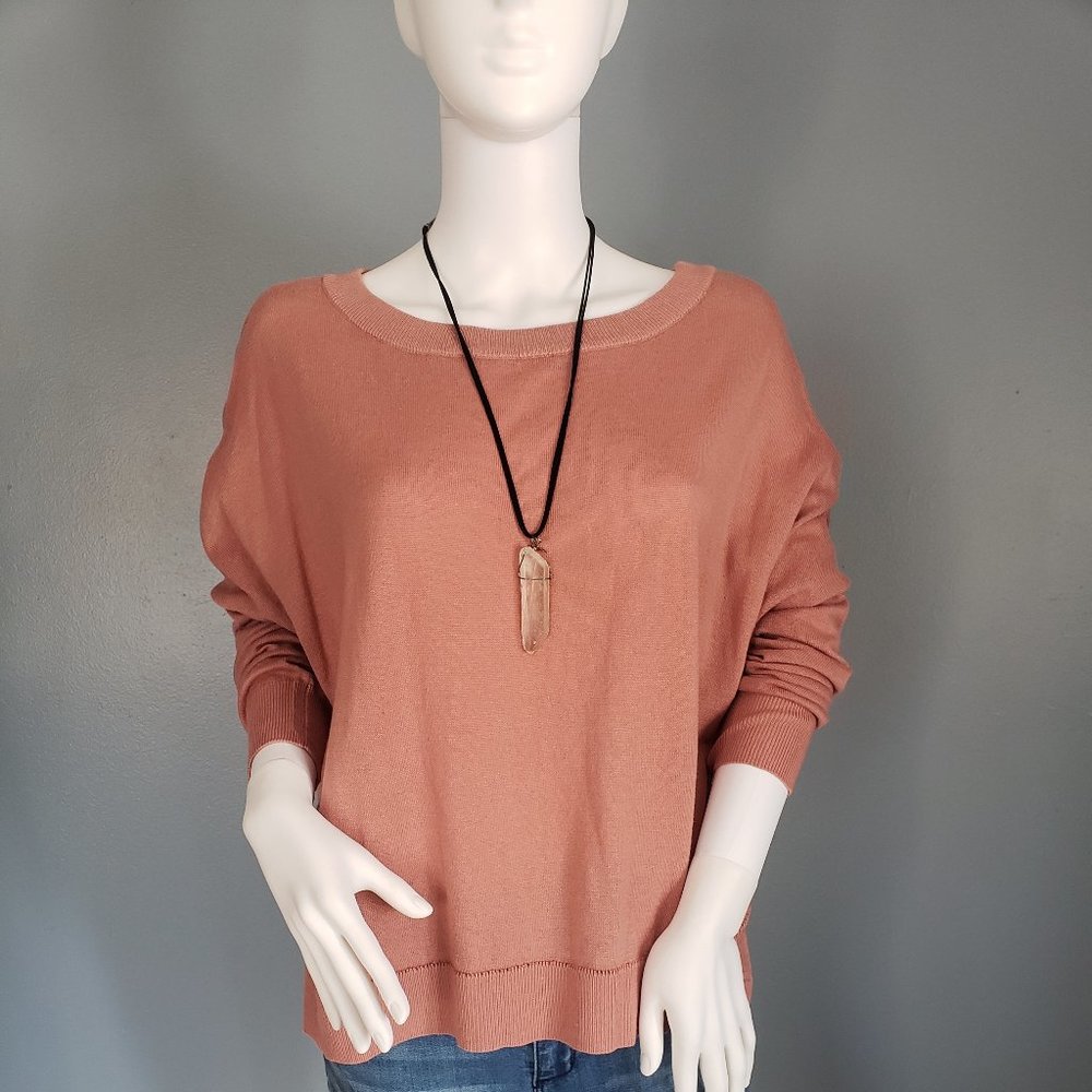 Elan Boat Neck, Drop Shoulder Top